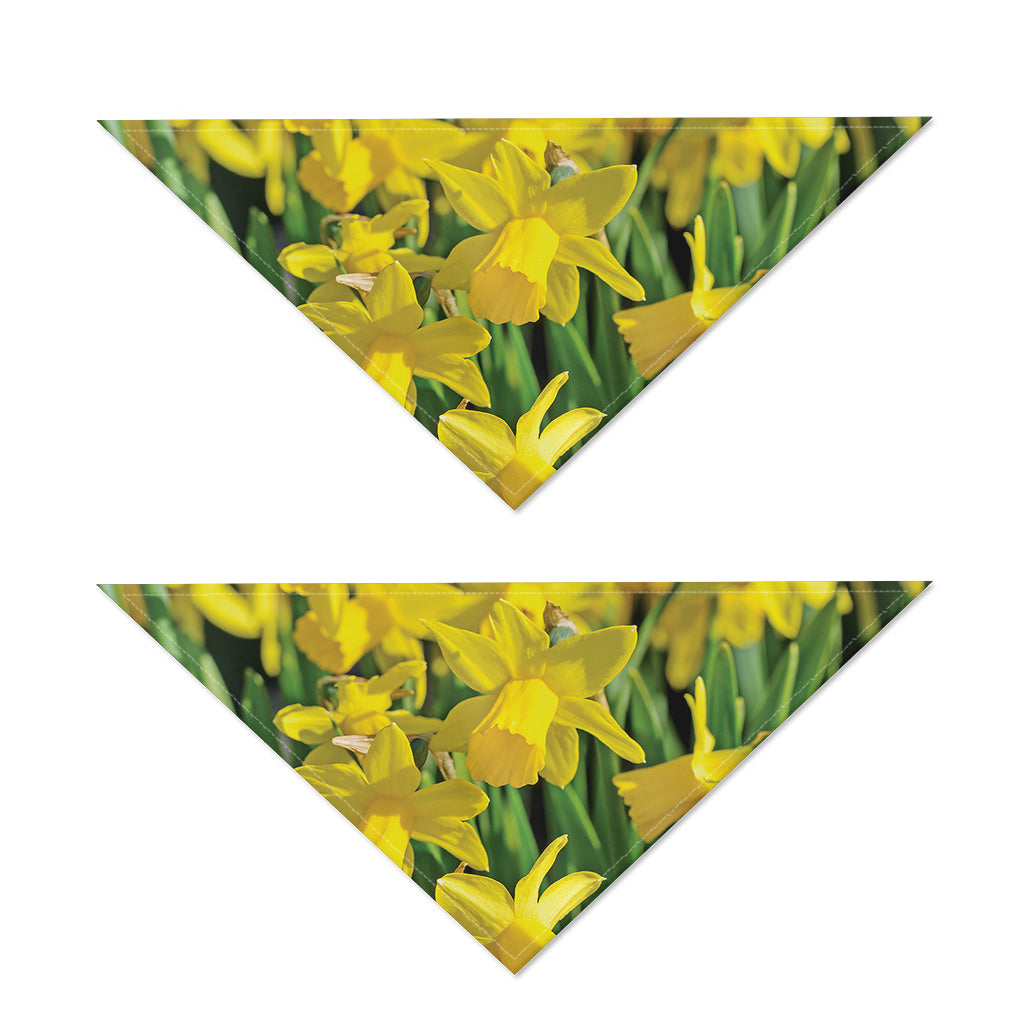 Yellow Daffodil Flower Print Dog Bandana