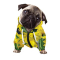 Yellow Daffodil Flower Print Dog Zip Up Hoodie