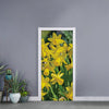 Yellow Daffodil Flower Print Door Sticker