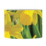 Yellow Daffodil Flower Print Drum Lamp Shade