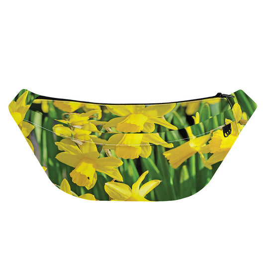 Yellow Daffodil Flower Print Fanny Pack