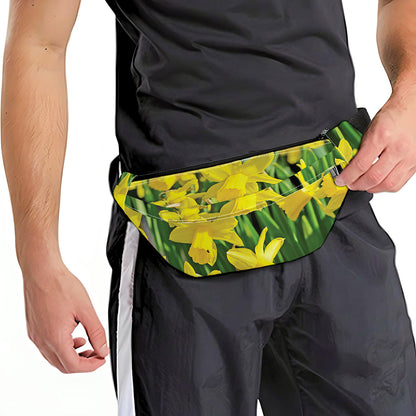 Yellow Daffodil Flower Print Fanny Pack