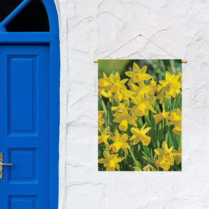 Yellow Daffodil Flower Print Garden Flag