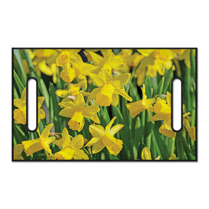Yellow Daffodil Flower Print Golf Cart Seat Cover
