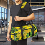 Yellow Daffodil Flower Print Gym Bag