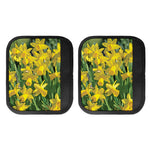 Yellow Daffodil Flower Print Handle Covers