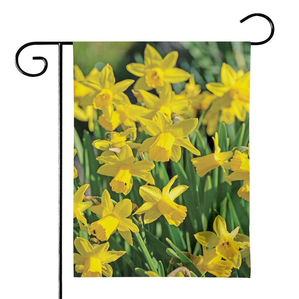 Yellow Daffodil Flower Print House Flag