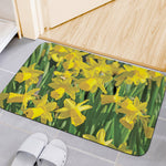 Yellow Daffodil Flower Print Indoor Door Mat