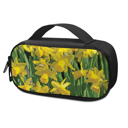 Yellow Daffodil Flower Print Insulin Cooler Travel Case