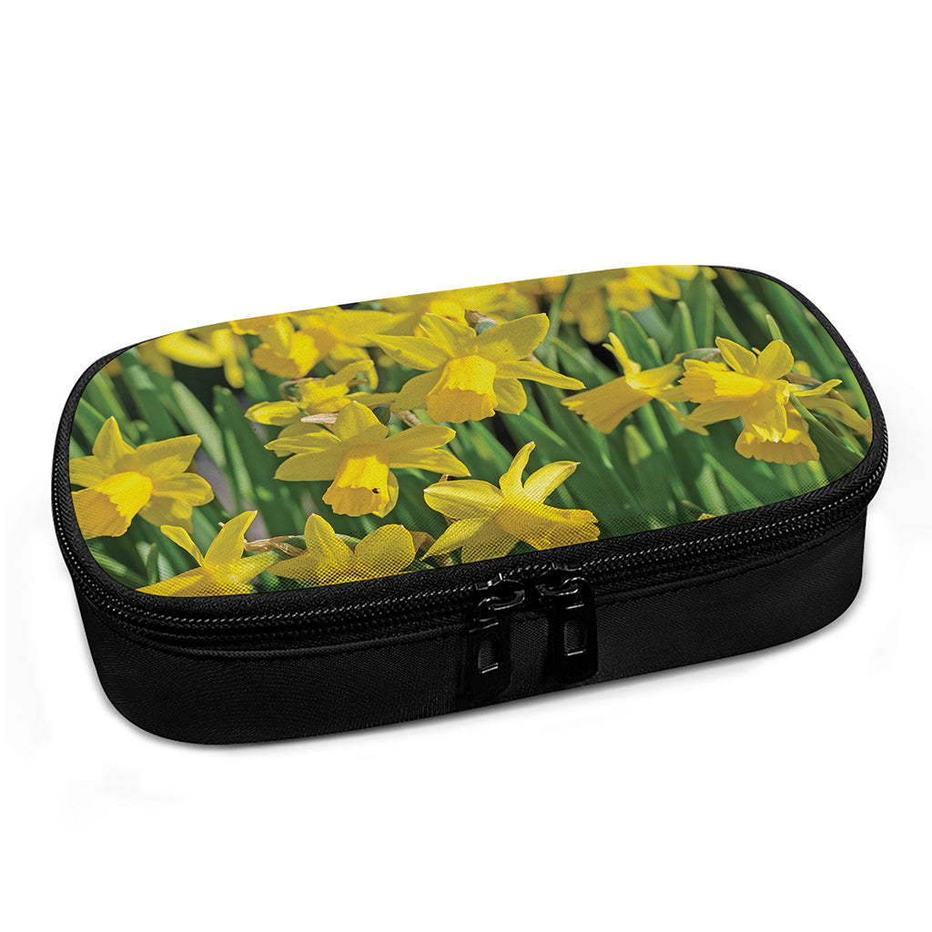 Yellow Daffodil Flower Print Insulin Cooler Travel Case