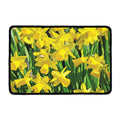Yellow Daffodil Flower Print Kitchen Mat