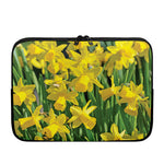 Yellow Daffodil Flower Print Laptop Sleeve