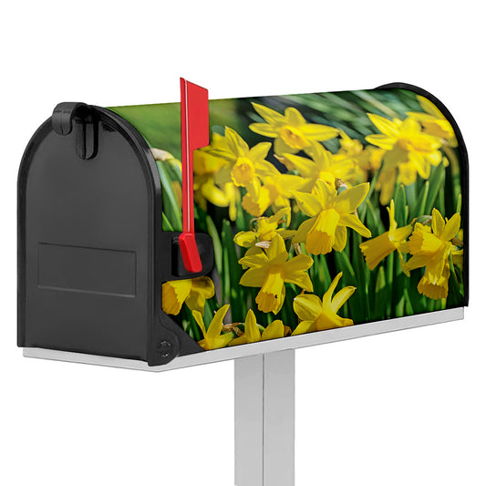 Yellow Daffodil Flower Print Mailbox Cover