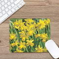 Yellow Daffodil Flower Print Mouse Pad
