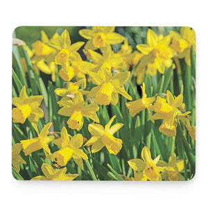 Yellow Daffodil Flower Print Mouse Pad