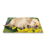 Yellow Daffodil Flower Print Pet Cooling Mat Cover