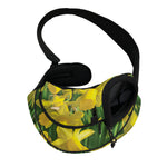 Yellow Daffodil Flower Print Pet Sling Carrier