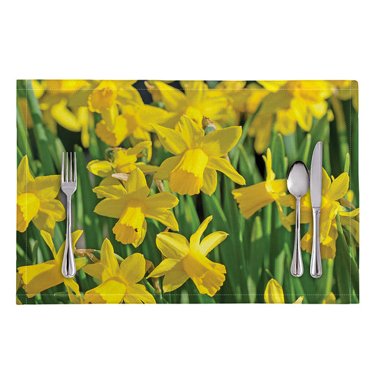 Yellow Daffodil Flower Print Placemat