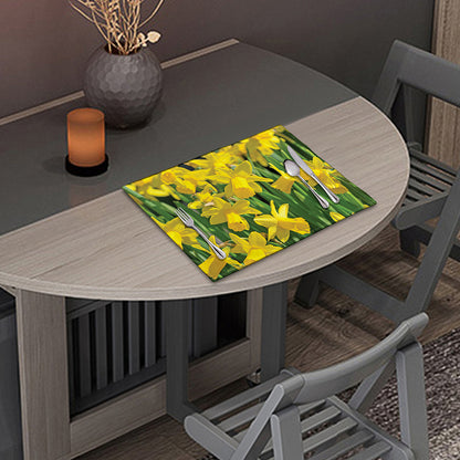 Yellow Daffodil Flower Print Placemat