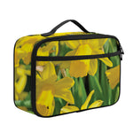 Yellow Daffodil Flower Print Portable Lunch Bag