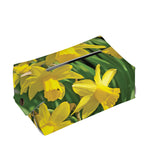 Yellow Daffodil Flower Print Rectangle Tissue Box Cover
