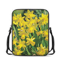 Yellow Daffodil Flower Print Rectangular Crossbody Bag