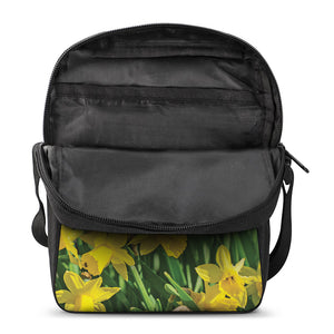 Yellow Daffodil Flower Print Rectangular Crossbody Bag