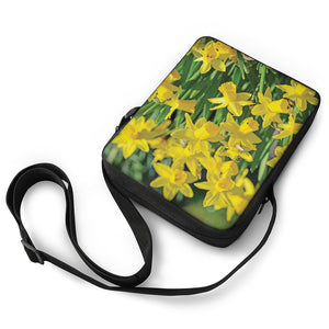 Yellow Daffodil Flower Print Rectangular Crossbody Bag