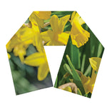 Yellow Daffodil Flower Print Scarf