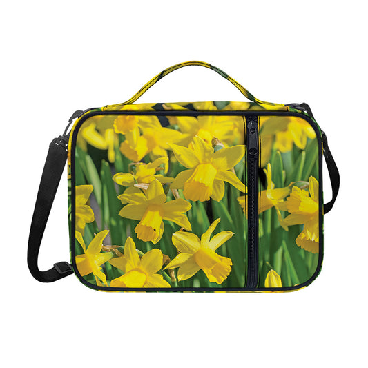 Yellow Daffodil Flower Print Shoulder Strap Bible Bag