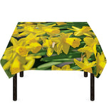 Yellow Daffodil Flower Print Tablecloth