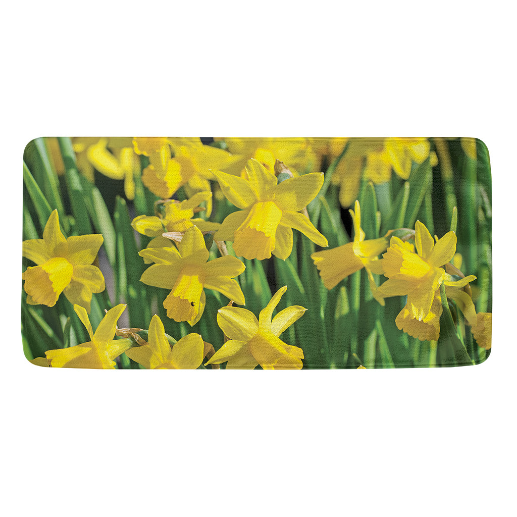 Yellow Daffodil Flower Print Towel