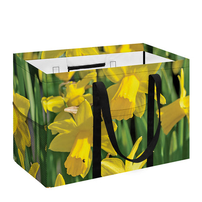 Yellow Daffodil Flower Print Utility Tote Bag
