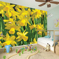 Yellow Daffodil Flower Print Wall Sticker