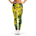 Yellow Daffodil Flower Print Women's Leggings