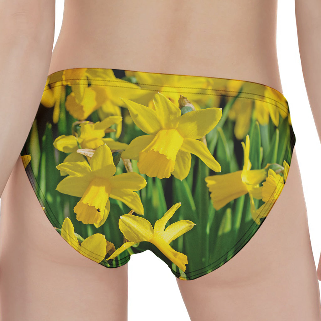 Yellow Daffodil Flower Print Women's Panties