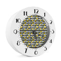 Yellow Daffodil Striped Pattern Print Alarm Clock
