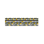 Yellow Daffodil Striped Pattern Print Bed Runner