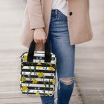 Yellow Daffodil Striped Pattern Print Bible Tote Bag