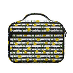 Yellow Daffodil Striped Pattern Print Briefcase Bible Bag