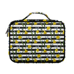 Yellow Daffodil Striped Pattern Print Briefcase Bible Bag