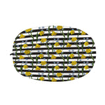 Yellow Daffodil Striped Pattern Print Car Side Mirror Covers