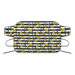 Yellow Daffodil Striped Pattern Print Car Windshield Snow Cover