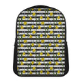 Yellow Daffodil Striped Pattern Print Casual Backpack