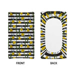 Yellow Daffodil Striped Pattern Print Changing Pad Cover