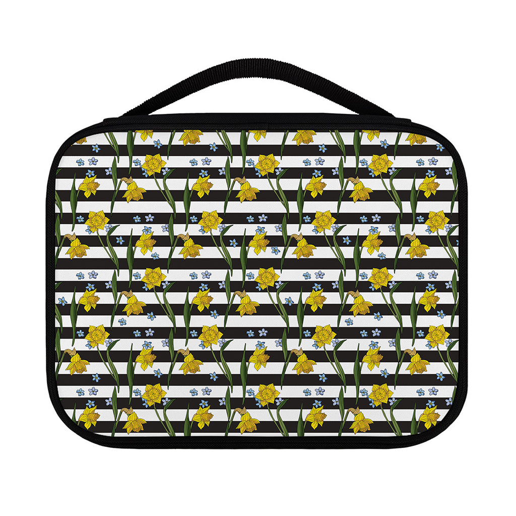 Yellow Daffodil Striped Pattern Print Classic Bible Case