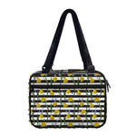 Yellow Daffodil Striped Pattern Print Double Strap Bible Bag