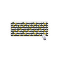Yellow Daffodil Striped Pattern Print Extended Mouse Pad
