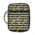 Yellow Daffodil Striped Pattern Print Front Pocket Bible Bag