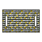 Yellow Daffodil Striped Pattern Print Golf Cart Seat Cover